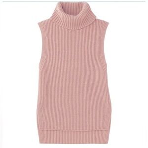 Uniqlo Pink Sleeveless Turtleneck Sweater